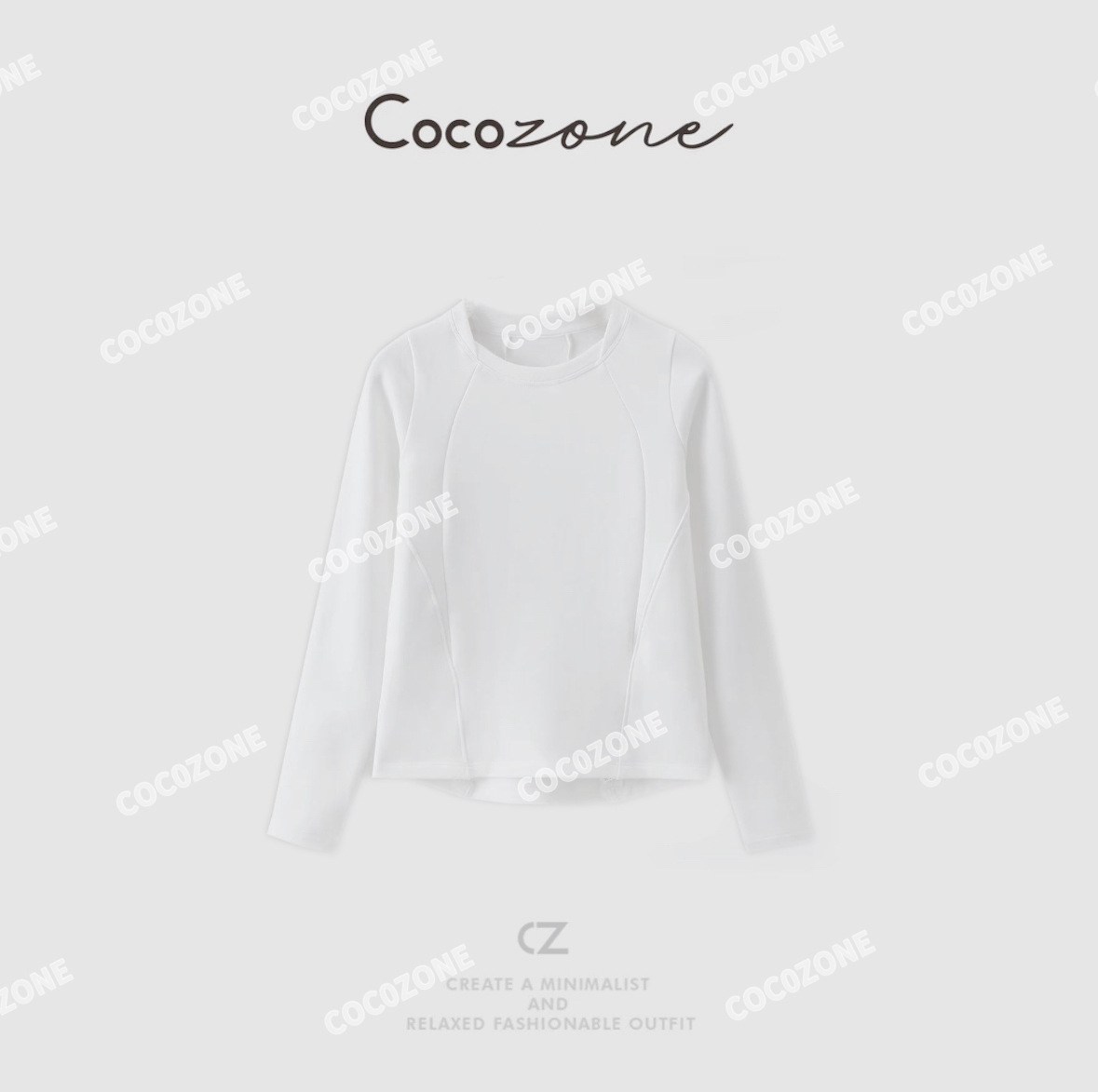 刘yiyi.自在奔跑 | 圆领重构长袖打底-3099