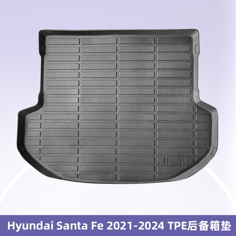 Para Hyundai Santa Fe 2021 - 2024 3D todo el tiempo material TPE almohadilla de pie cojín del maletero