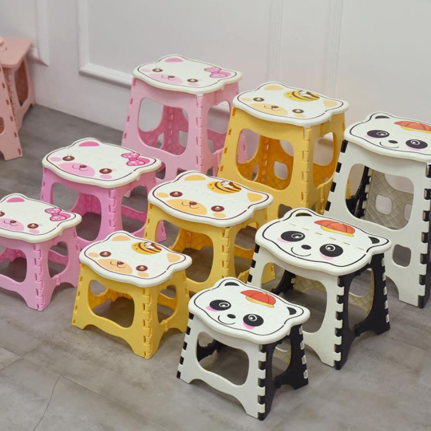 批发加厚承重塑料折叠凳便携卡通椅成人儿童马扎迷你小板凳凳子