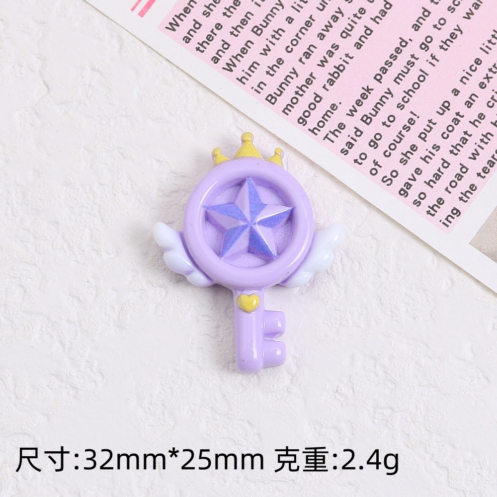 大きいサイズのアンドロメダの棒の漫画のクリームのゴムのdiyの手作りのヘアピンの冷蔵庫は材料の樹脂の部品を貼って卸売りします。