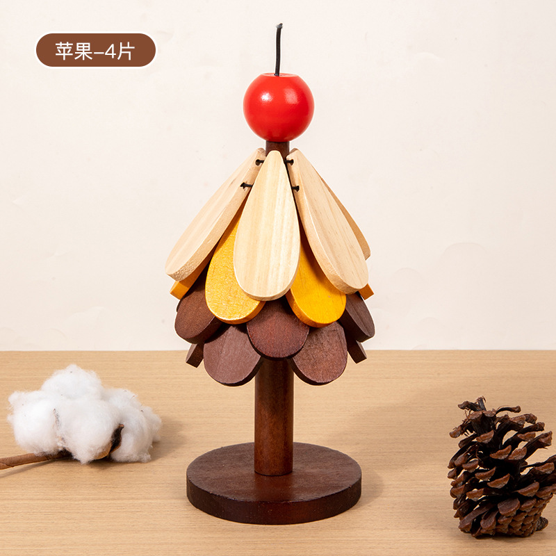 Alta sensación de árbol de Navidad almohadilla de aislamiento térmico decoración de mesa creativa un árbol de madera sólida antifalpa plegable almohadilla de tazas y platos