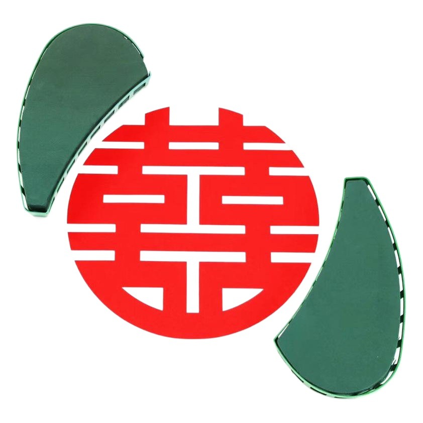 Celebridad en línea estilo chino no tejido flocado coche de boda sala de bodas franela Luna lechón decoración de la boda floristería suministros