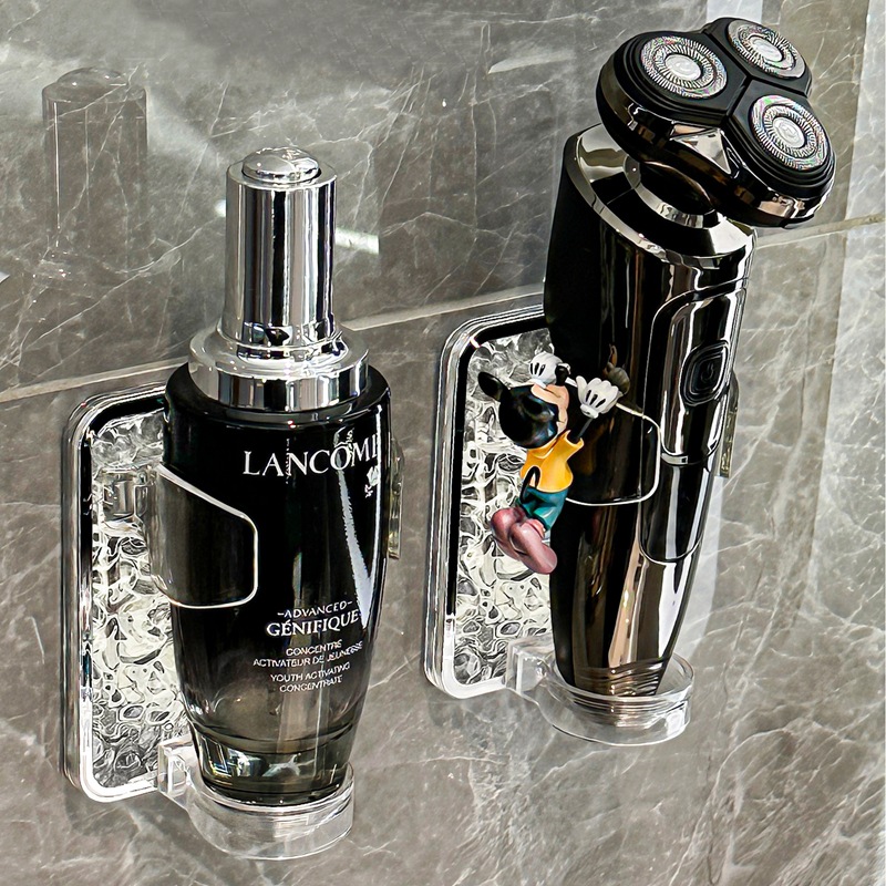 Estante de cepillo de dientes eléctrico, dientes sin perforación de pared, colgador de cepillo de dientes, afeitadora de baño, soporte para productos para el cuidado de la piel