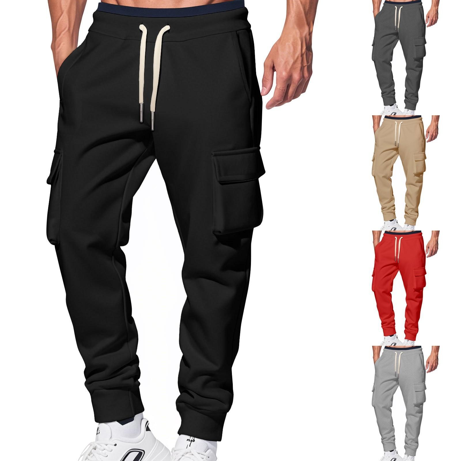 Lazada Independent Site Cross-Border Foreign Trade Men's Cargo Casual Pants Multi-Pocket Drawstring Sweatpants Versatile Long Pants