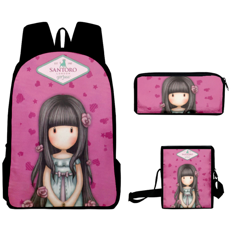 Cross-border 2023 New girls in the snow the girl in the snow Student School Bag Kidsren's Backpack