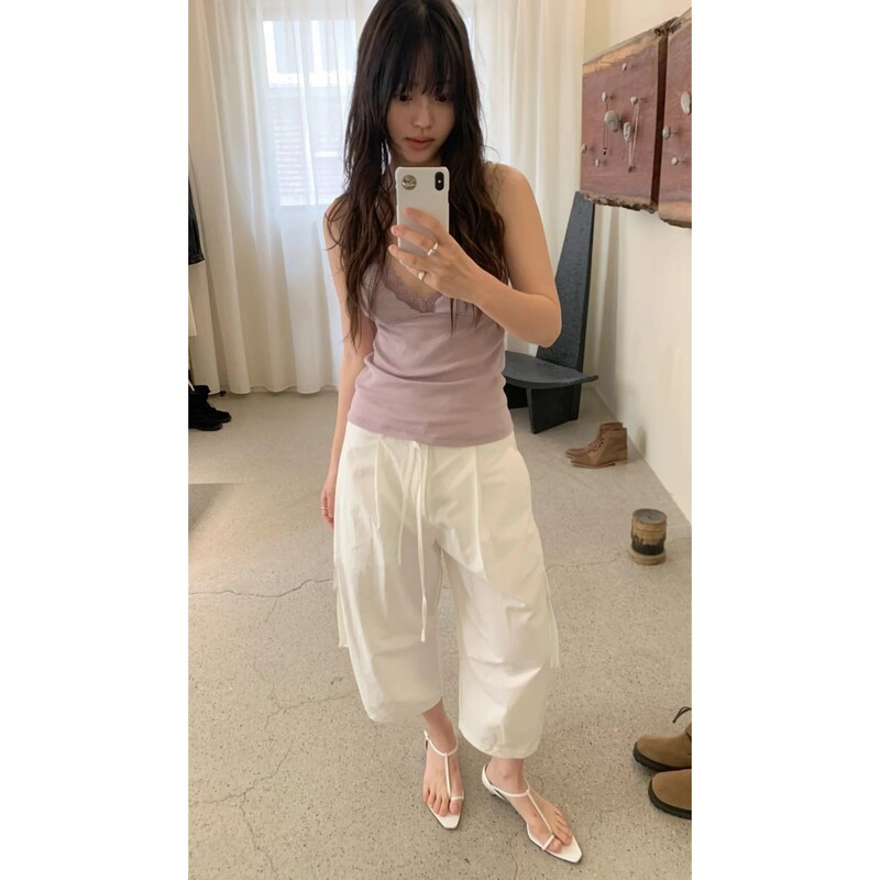 New 2026 Spring/Summer Korean Designer Verjia Unisex Workwear Cropped Casual Pants