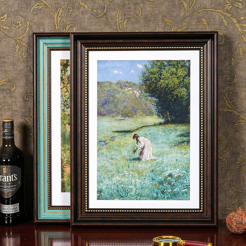 Large Picture Frame American Retro Frame Photo Frame Wall Hanging 20 Inches 16 Inches 18 Inches 4 Open 8 3 Oil Painting Frame Mounting