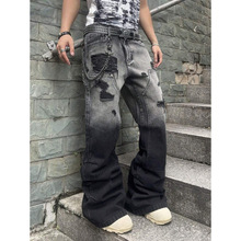 Q 49161 Ripped straight jeans �ƶ�ֱͲţ�п羳����ͨ����
