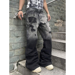 Q 49161 Ripped straight jeans �ƶ�ֱͲţ�п羳���uͨ���R