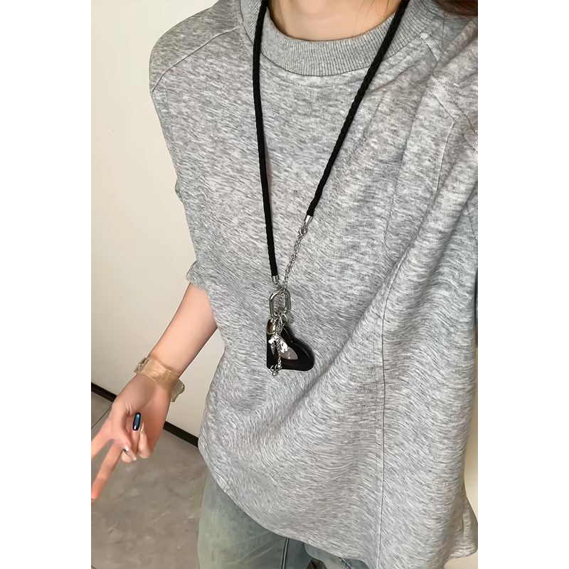 Trendy American-style Deconstructed Patchwork Long-sleeve T-shirt, Autumn Vintage Versatile Loose Casual Top_voghion.com