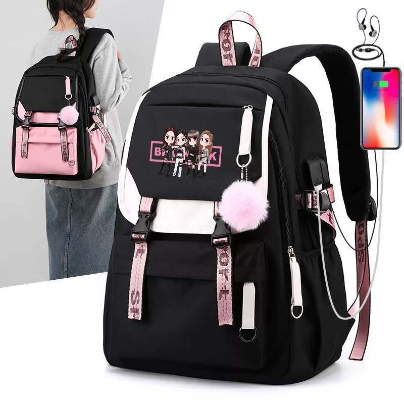 BLACKPINK Park Cai Ying Lisa Jin Zhixiu Same Starbarium Рюкзак Сумка Рюкзак Корейская версия USB