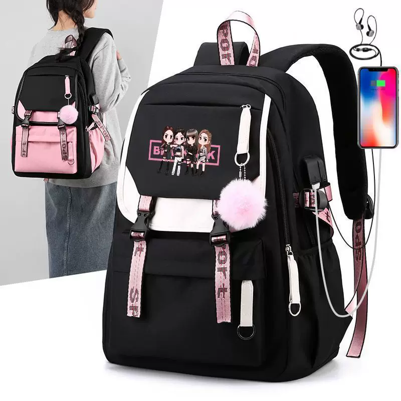 BLACKPINK Park Cai Ying Lisa Jin Zhixiu Same Starbarium Рюкзак Сумка Рюкзак Корейская версия USB