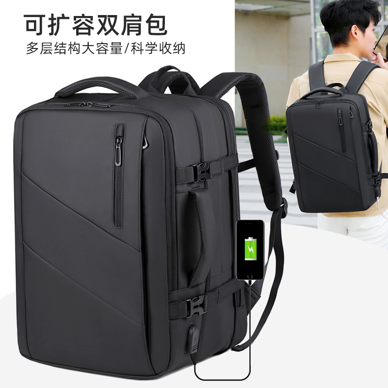Cross-border new multi-functional, high-capacity business backpack with expandable design—perfect for short trips and equipped with premium features for your laptop.