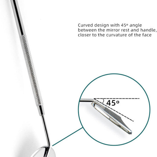 New Cross-border Exclusive Stainless Steel Graft Eyelashes Inspection Mirror Makeup Mirror Heart-shaped Beauty Tool Portable Inspection Mirror
