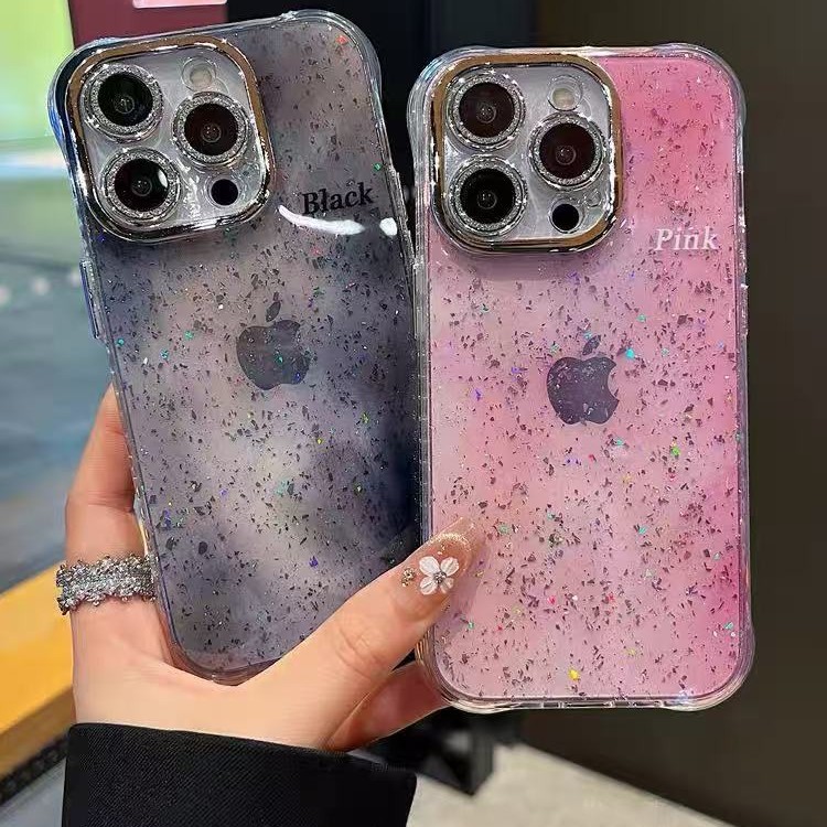 Simplicidad ins brillo brillo lentejuelas para Apple 16ProMax funda para teléfono móvil iphone13/14 hembra 15 mariposa