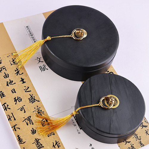 The same hot pot inkstone 4 inches 5 inches 6 inches Mochi Mohai original stone with cover moisturizing and preventing evaporation and not easy to dry the ink