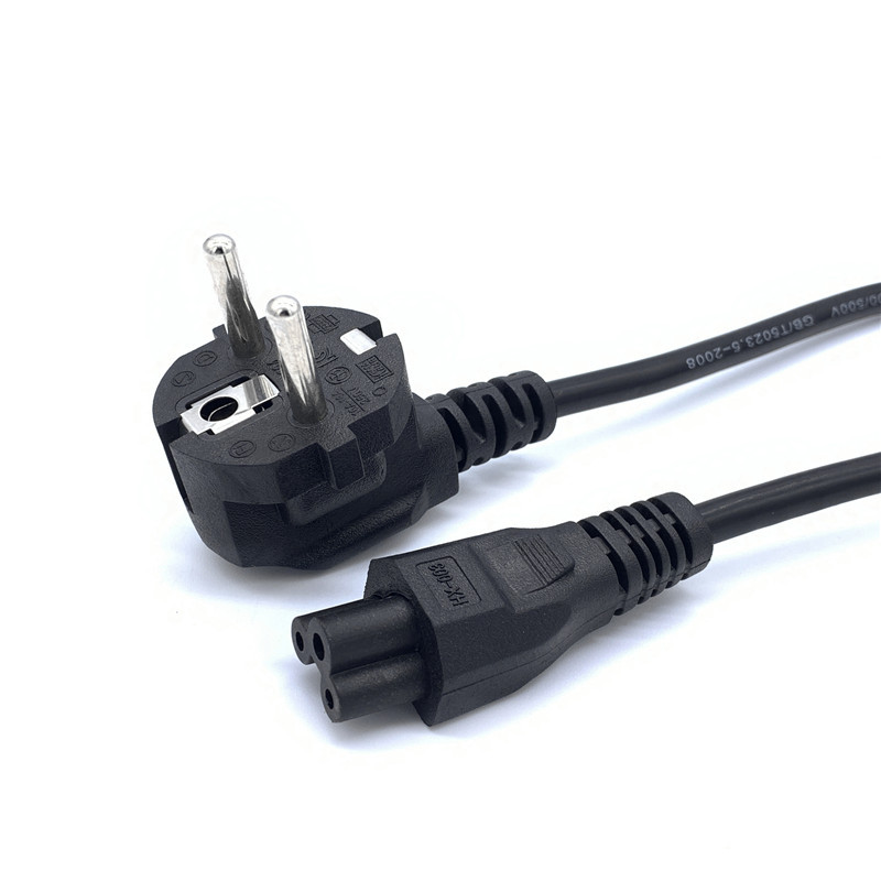 1.5-meter European-standard plum blossom tail power cord, European-standard European-style power cord, three-hole laptop host power cord