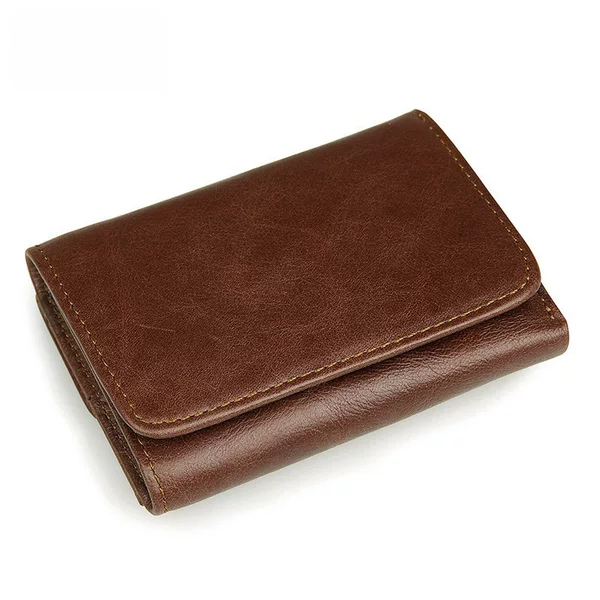 Jiameda European and American Retro Genuine Leather Men's Wallet Cowhide Vertical Wallet RFID Anti-theft Brush Multi-card Gold Clip