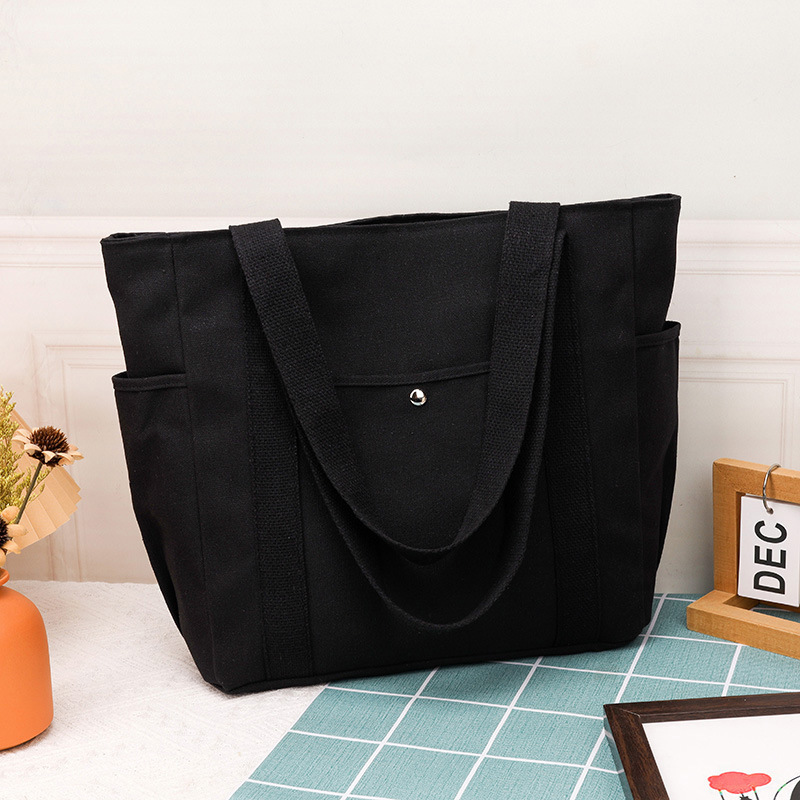 大容量简约时尚女式帆布挎包高颜值通勤便携托特包源头工厂直发