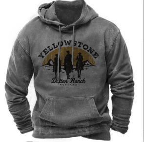 21 primavera y otoño popular suéter transfronterizo europeo y americano tendencia callejera para hombres Viking Myth sudadera con capucha con estampado digital