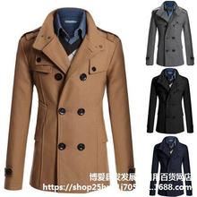 Men's winter warm windbreaker casual jacket man trench coats