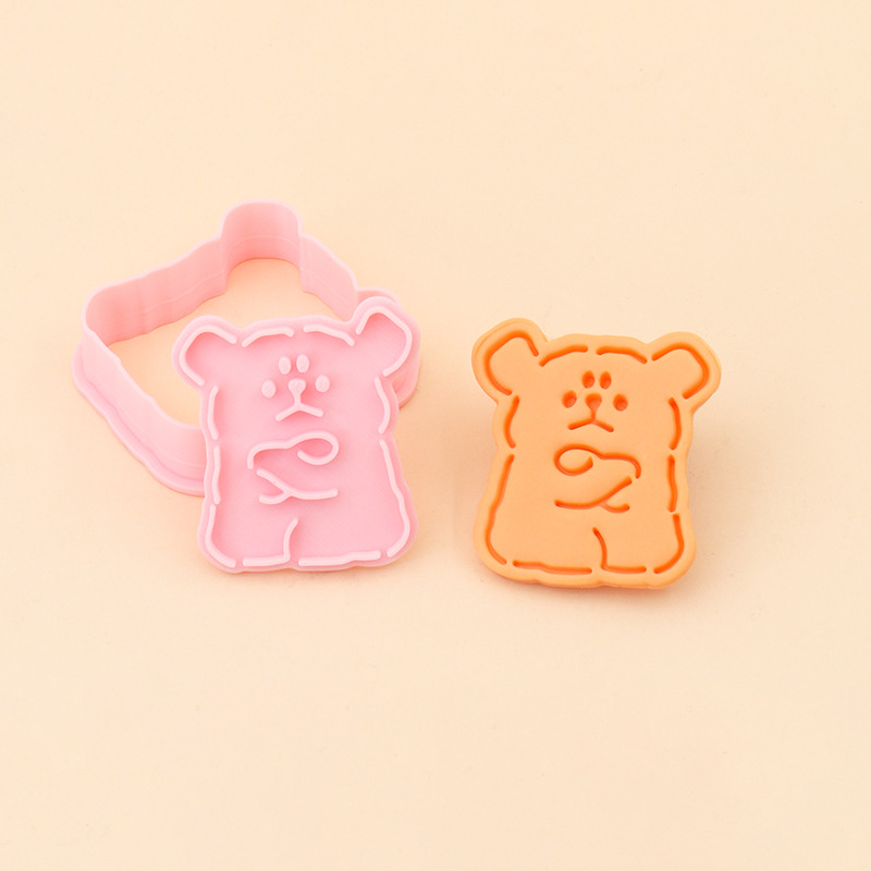 Molde para galletas con forma de cachorro y dibujo de línea, con patrón de dibujos animados en 3D, herramienta realista para hacer galletas de mantequilla DIY. image 15