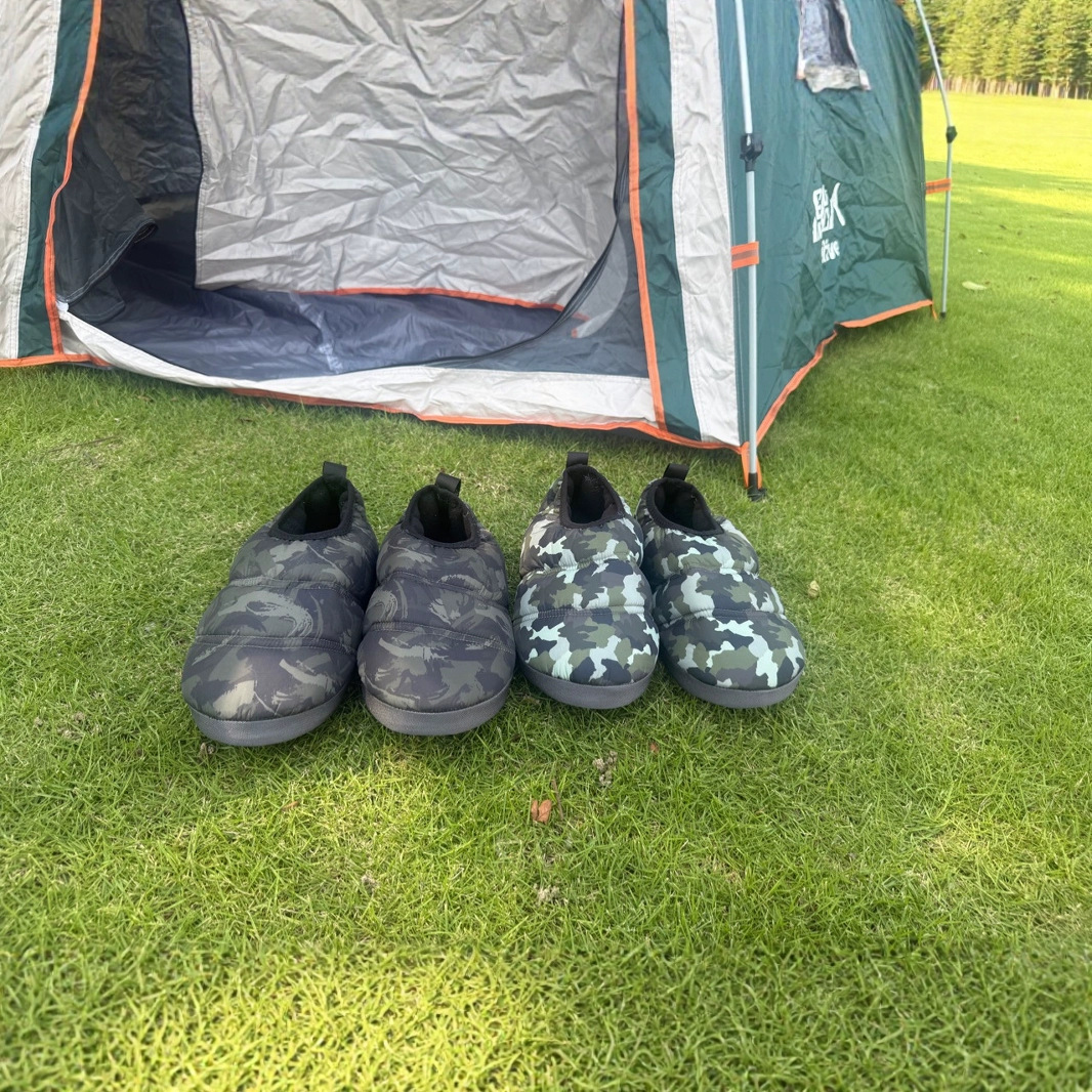 厂家批发冬季棉拖鞋家庭装亲子装家居室内拖鞋羽绒布保暖营地鞋