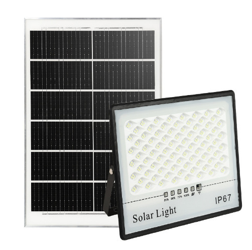 led太阳能投光灯户外防水灯新农村庭院灯200W家用亮化照明投射灯|undefined