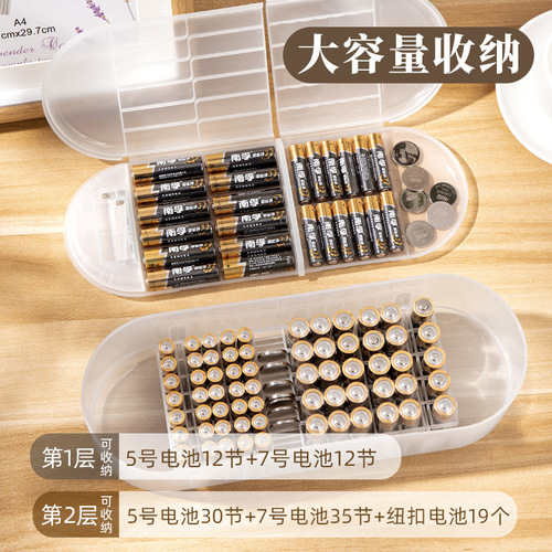 Battery Tester Organizing Storage Box Model 5 & 7 Data Cable Transparent Desk Box Large Capacity Multi-layer Dustproof Container