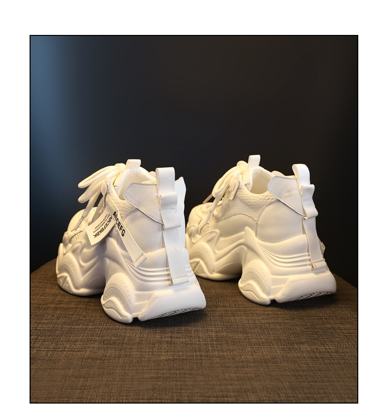 Giày sneaker nữ chunky đế dày phối màu thời trang, đế bánh xốp mềm thoải mái — màu hồng chi tiết 19