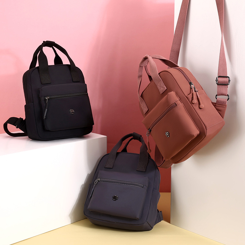 2025 primavera y verano nuevas señoras moda tendencia mochila mochila simple de gran capacidad bolso de viaje al aire libre