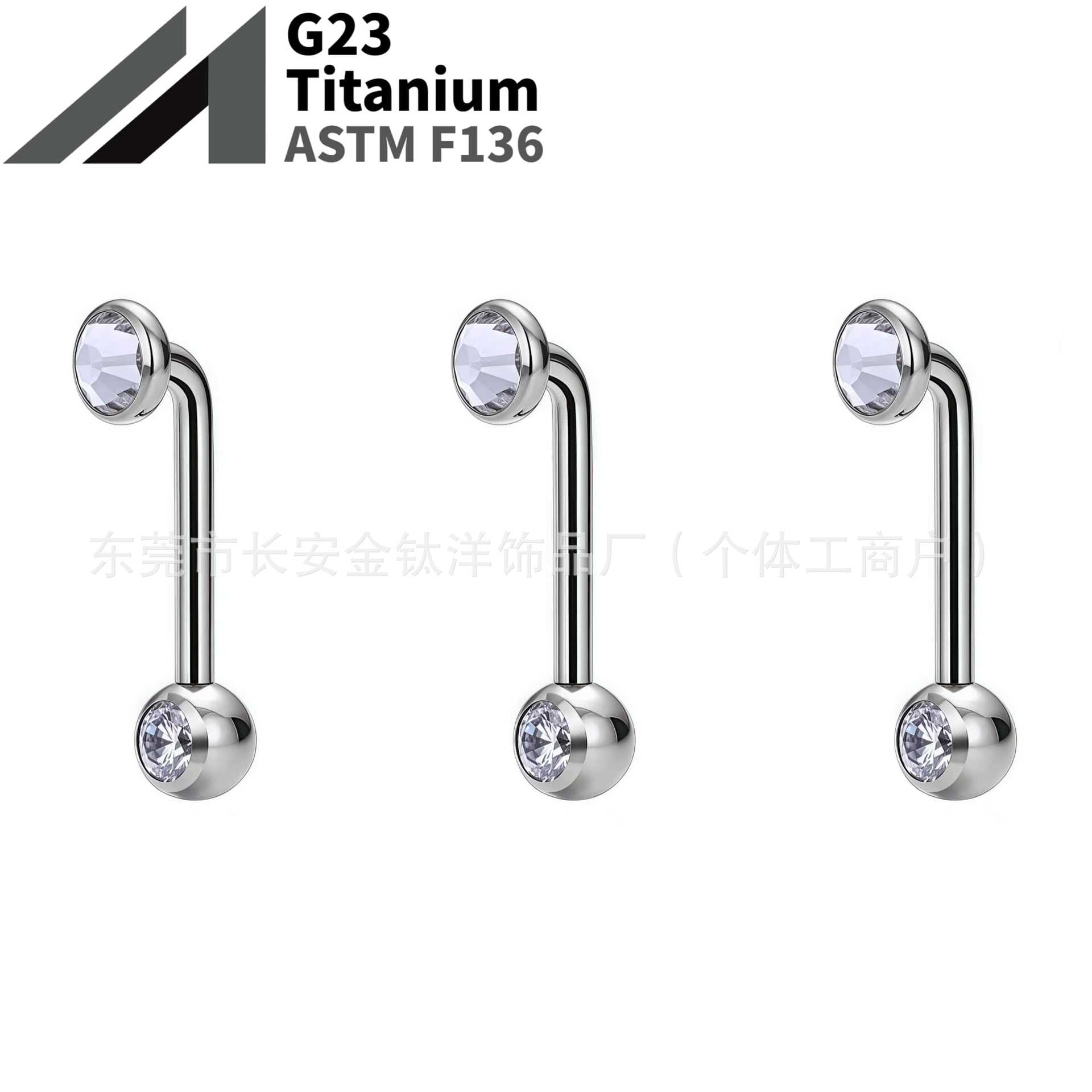 16G labret stud size and finish detail