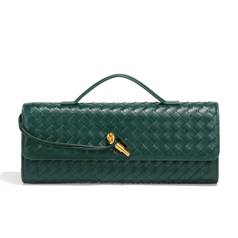 Niche Design Luxury Woven Shoulder Baguette Bag, Fashionable Elegant Clutch Evening Bag, Women's Crossbody Bag - Thumbnail 5
