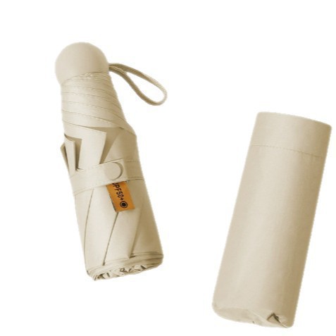 Sombrilla Plegable Tipo Cápsula con Protección UV UPF 50+ y Recubrimiento Negro para Exteriores image 6