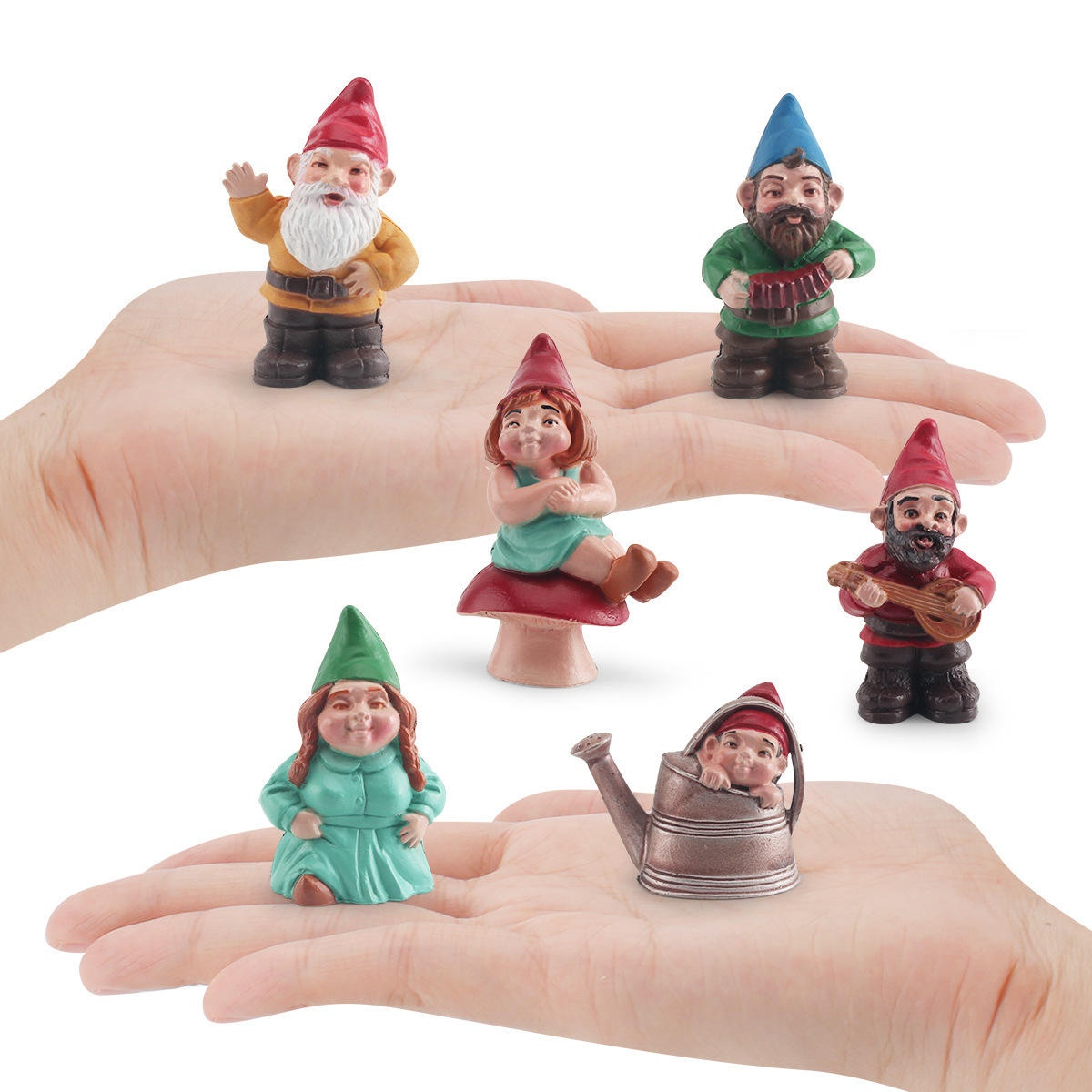 Simulación transfronteriza de Navidad enano espíritu enano elfo familia figura modelo de escritorio estática decoración de juguete