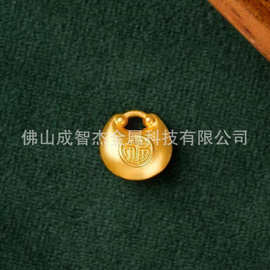 国风财富密码网红爆款沙金福袋吊坠胖福小金坨9款 手链手串配件