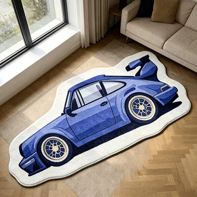 floor mat in stock, Avtomobil döşəmə paspasları - zz0718-racing-car-2-4060cmimitation-cashmere-with-non-slip-plastic-bottom