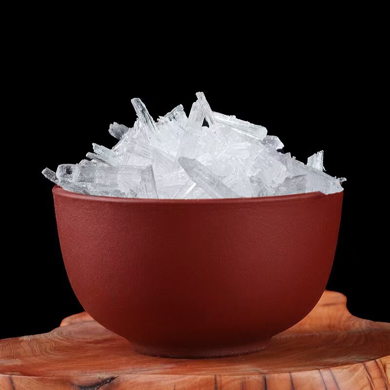 Menthol Crystals (Mentha arvensis) — Natural Bo He Nao Cooling Agent, Food-Grade Herbal Material overview