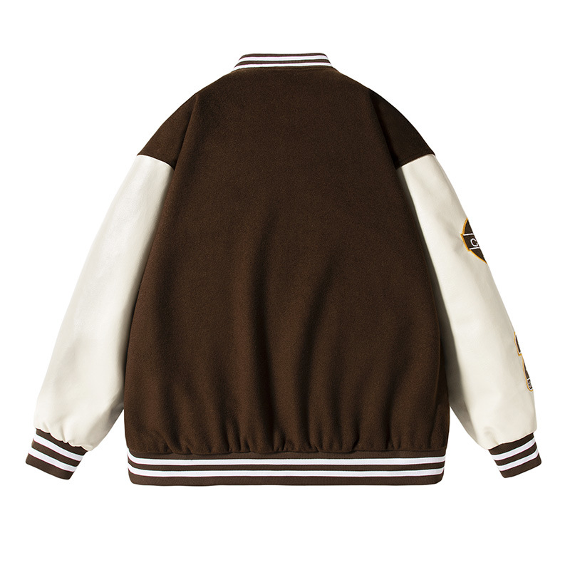 Jachetă de baseball pentru bărbați, jachetă sport retro la modă pentru primăvară și toamnă, lejeră, de mărime mare, casual, ținută bărbătească_voghion.com