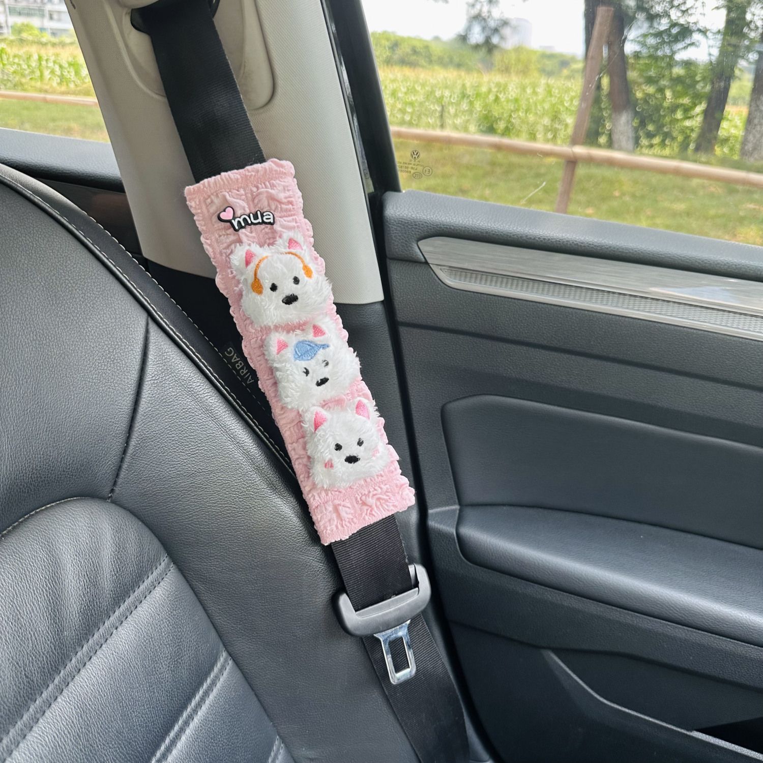 Funda Protectora para Cinturón de Seguridad de Poliéster Decorativo para Coche