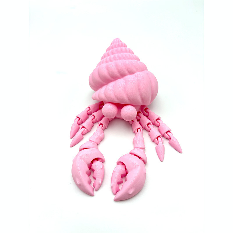 国境を越えた人気のクリエイティブ 3D プリントヤドカリキーホルダージョイント可動バッグペンダント子供のおもちゃの屋台卸売|undefined