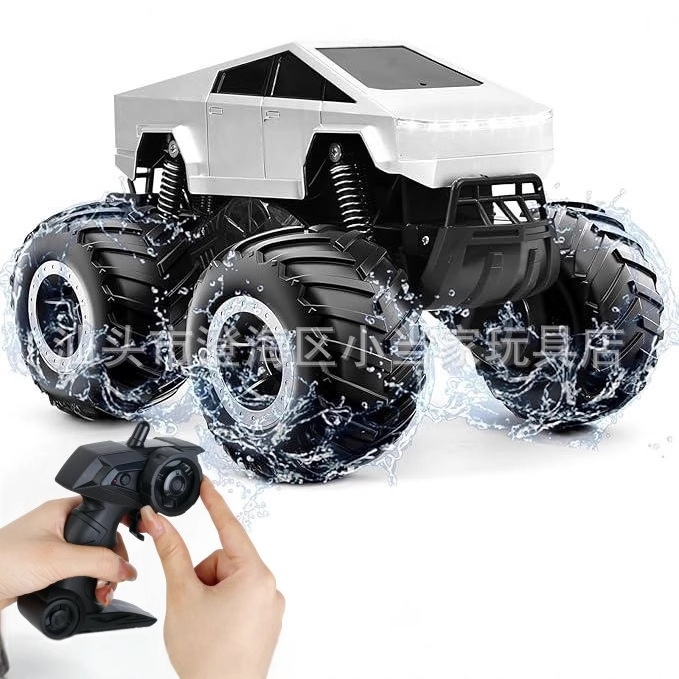 Cross-Border New Amphibious Off-Road Vehicle Remote Control Car Tesla Cyber Pickup Bigfoot 2.4g Remote Control Car Toy Car Cross-Border New Amphibious Off-Road Vehicle Remote Control Car Tesla Cyber Pickup Bigfoot 2.4g Remote Control Car Toy Car