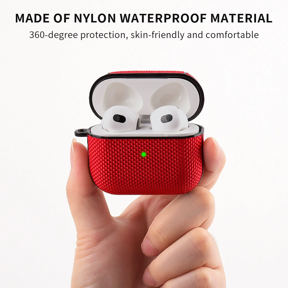 Чехол защитный Apple AirPods 1/2/3 и Pro — нейлоновый водоотталкивающий с карабином
