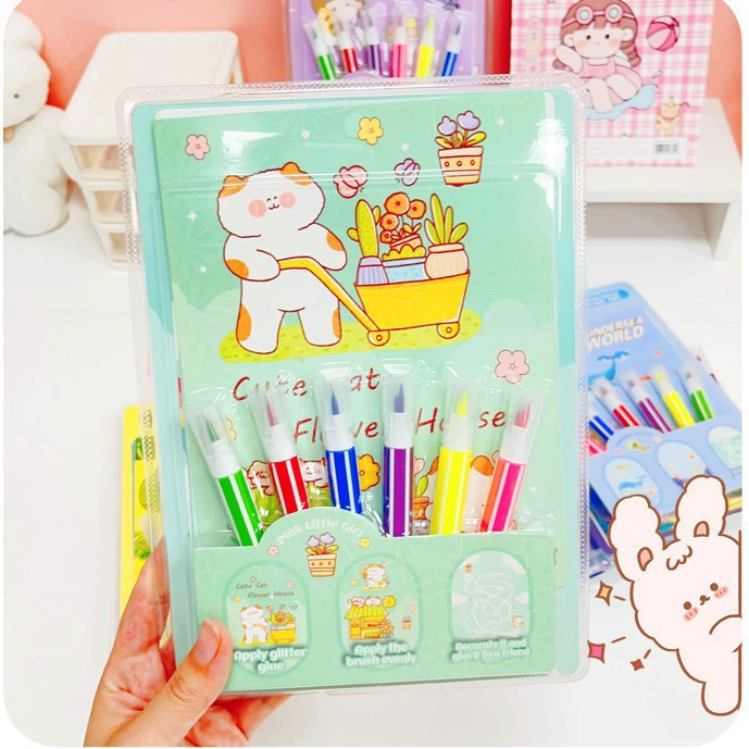 Набор акварельной ручки для детского изобразительного искусства граффити можно мыть нетоксичный набор рисунков