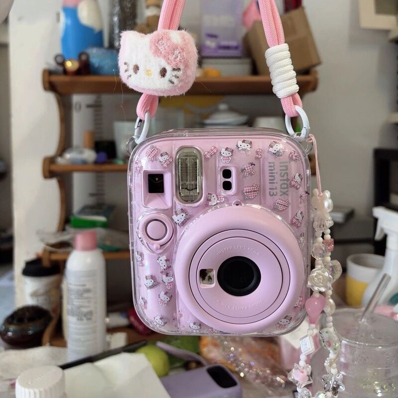 【mini13 Transparent Case】instax Crystal Case Instant Camera Hard Case Protective Cover with Chain Trendy 【mini13 Transparent Case】instax Crystal Case Instant Camera Hard Case Protective Cover with Chain Trendy