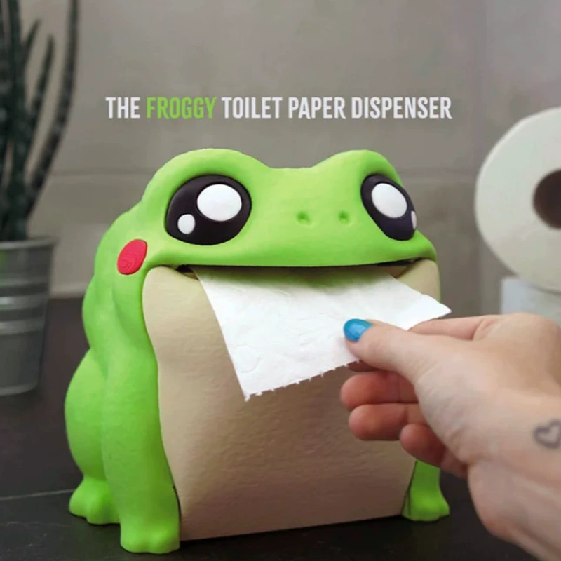 Держатель для туалетной бумаги в виде лягушки, диспенсер для рулонов туалетной бумаги в виде лягушки, забавный диспенсер для рулонов туалетной бумаги