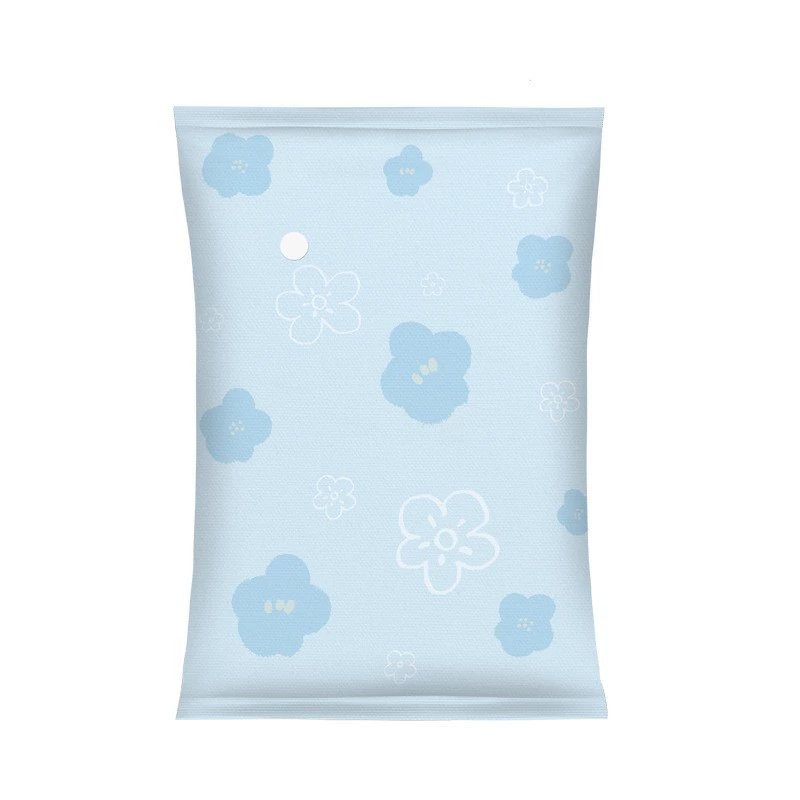 Дуто Blue vacuum cloth, duvet, durable storage bag, increased thickness, flowered, oxford cloth