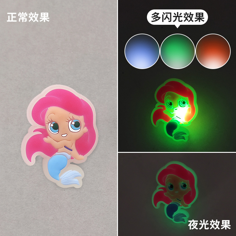 2025年越境EC下駄靴花LED発光フラッシュ楽しいDIY靴バックル靴アクセサリー装飾バックル|undefined