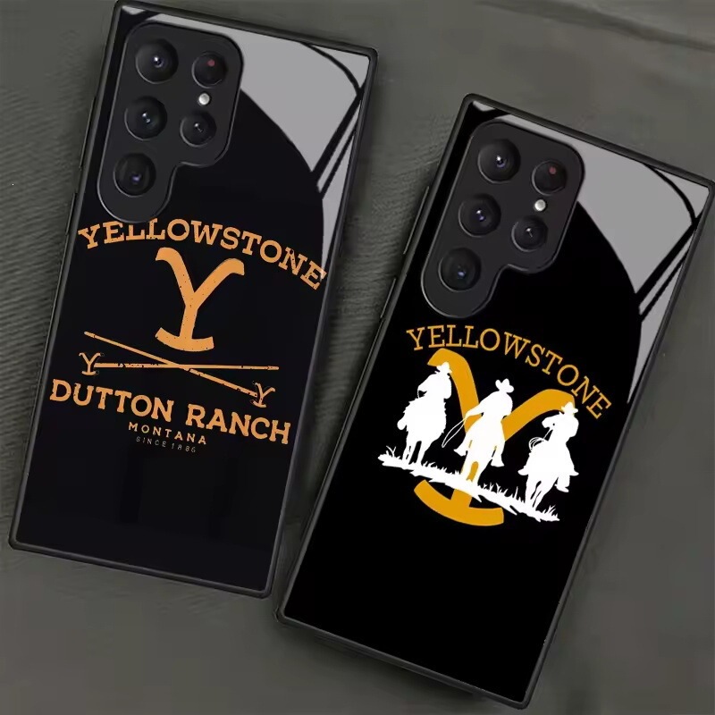 American Western Ranch Horse Riding Samsung S24+ Phone Case, Tempered Glass Protective Cover, Compatible with Samsung S23 FE