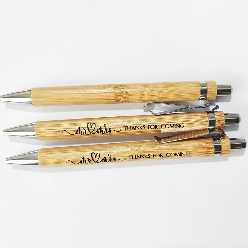 Поставка бамбуковой шариковой ручки, бамбуковой ручки оптом, печатаемого бамбукового офисного лазера, рекламной ручки из бамбуковой палочки